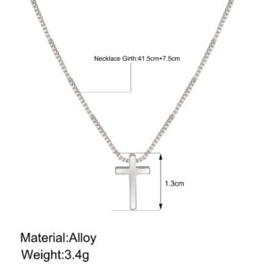 Dainty Cross Necklace Gold Silver