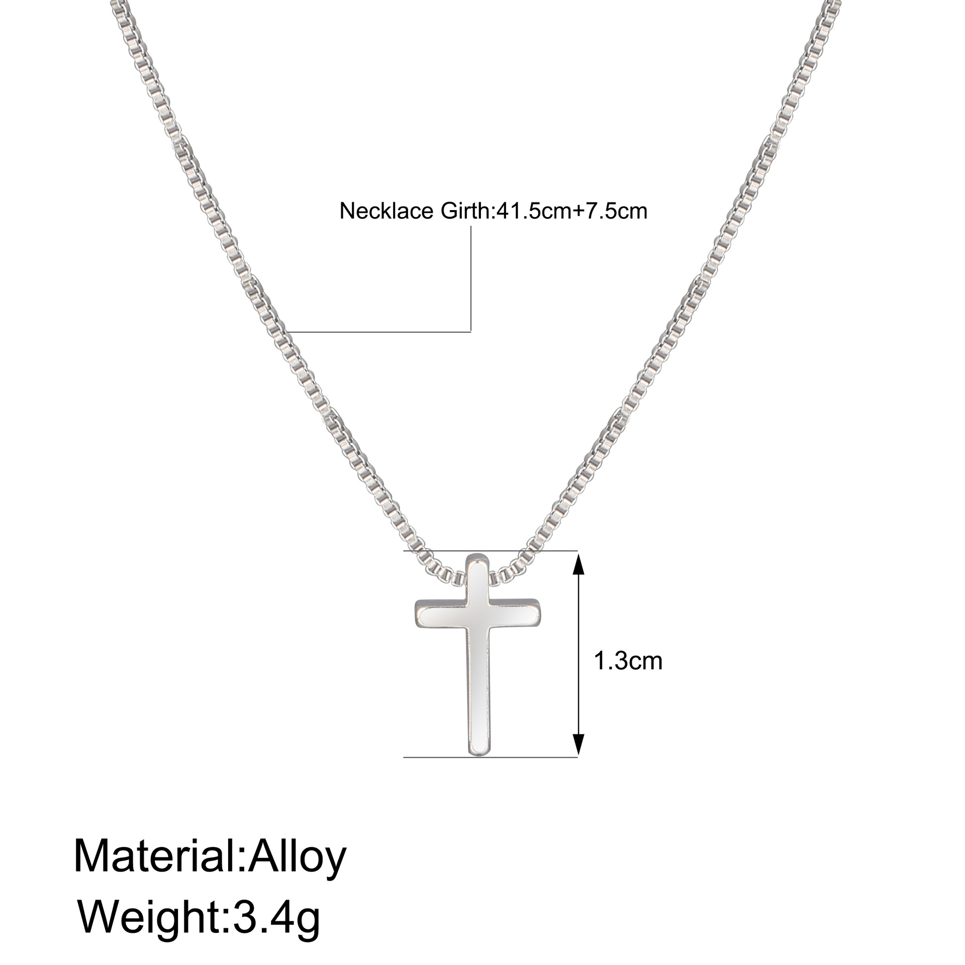 Dainty Cross Necklace Gold Silver