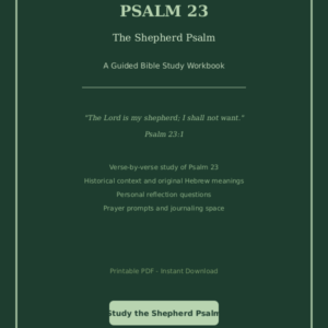 Psalm 23 - The Shepherd Psalm: A Guided Bible Study Workbook (PDF)